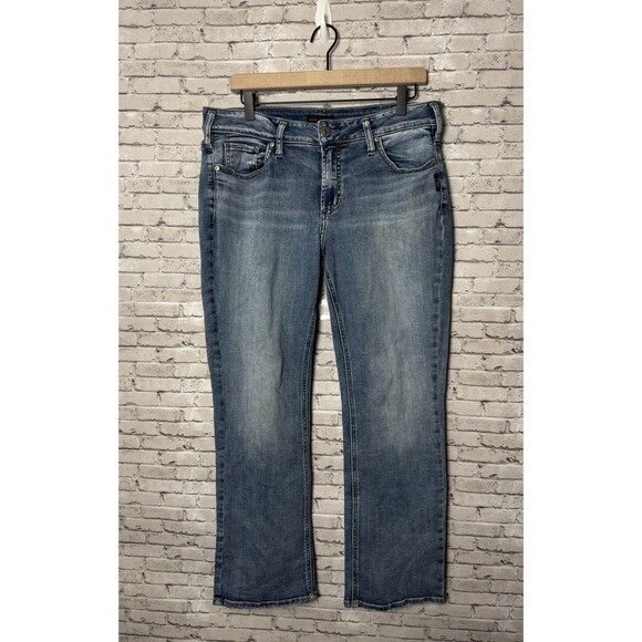 Silver Jeans Denim - Silver Jeans Women’s Denim Elyse Slim Boot Cut Western Glove Works Stretch Sz 32